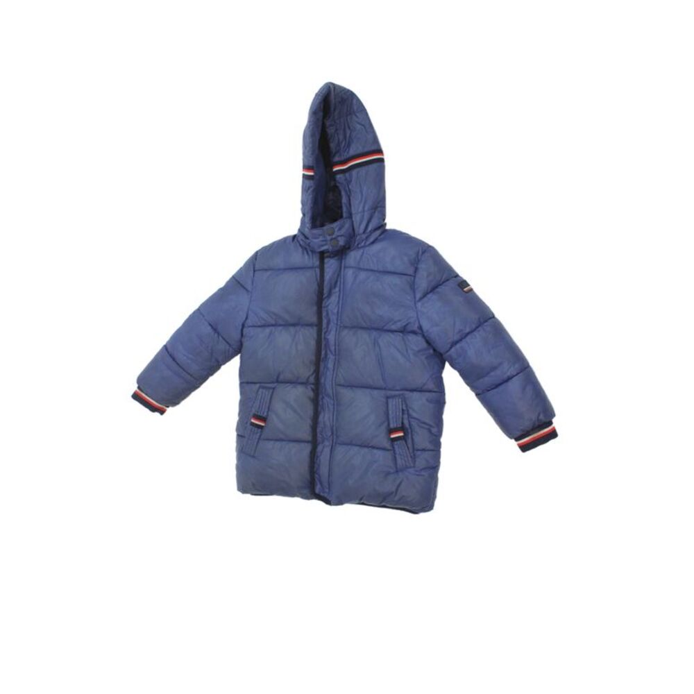 Mayoral Boys Long Sleeve Zippered Hooded Basic Coat Blue Size 6